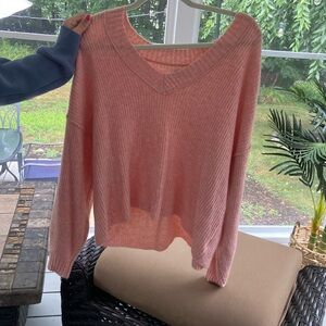 American eagle salmon colored shaker sweater size medium sweater